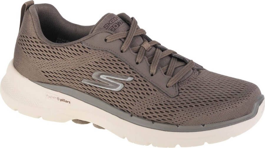 Skechers Go Walk 6 Avalo 216209-TPE. Mannen. Bruin. Sneakers