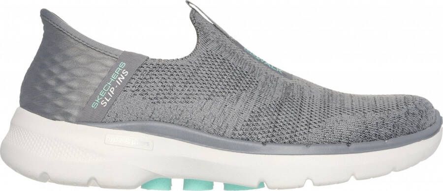 Skechers Go Walk 6 Fabulous View Slip-ins 124569-GRY Vrouwen Grijs Sneakers Sportschoenen