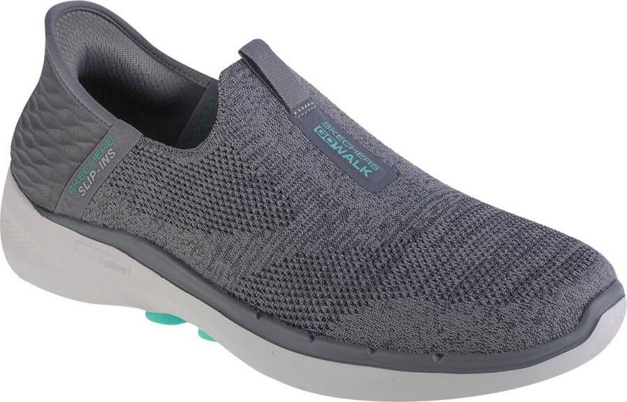 Skechers Go Walk 6 Fabulous View Slip-ins 124569-GRY Vrouwen Grijs Sneakers Sportschoenen