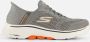 Skechers Go Walk 7 Free Hand 2 Heren Instappers Grijs;Oranje - Thumbnail 1