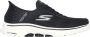 Skechers Go Walk 7 Free Hand 2 Heren Instappers Zwart Wit - Thumbnail 1