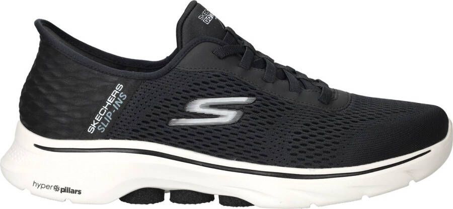 Skechers Go Walk 7 Free Hand 2 Heren Instappers Zwart Wit