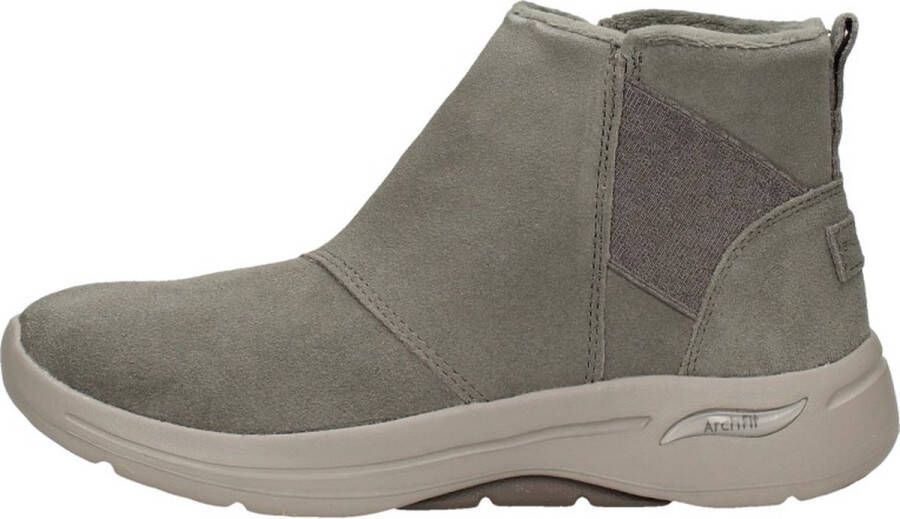 Skechers Go Walk Arch Fit Enkellaarsjes Plat taupe