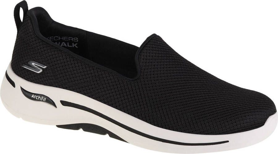 Skechers Go Walk Arch Fit Grateful 124401-BKW Vrouwen Zwart Sneakers