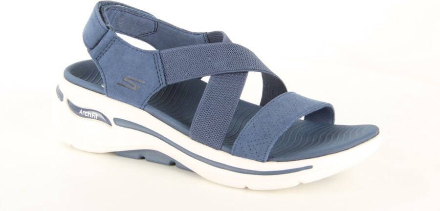 Skechers Go Walk Arch Fit Sandal Tre Dames Sandalen Blauw