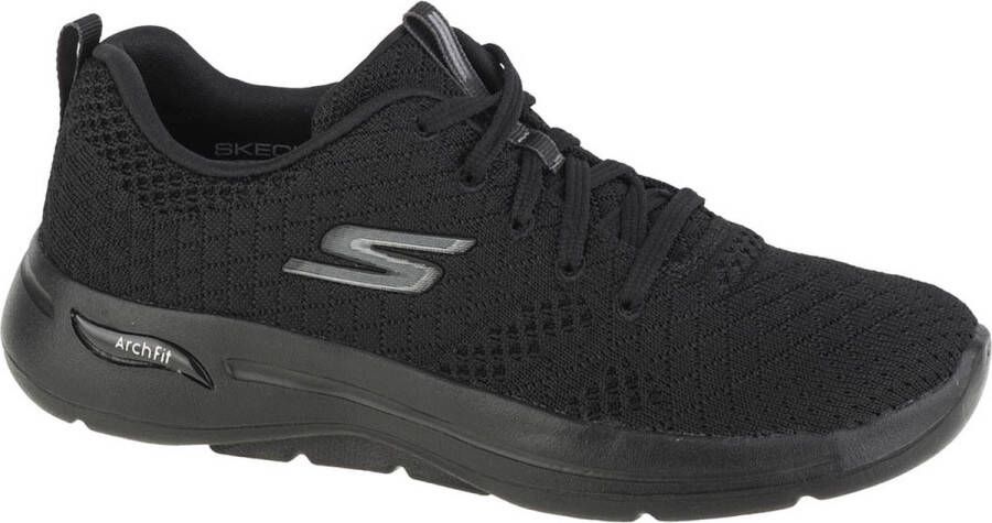 Skechers Go Walk Arch Fit Unify 124403-BBK Vrouwen Zwart Sneakers Sportschoenen