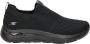 Skechers Go Walk Arch Fit 216118-BBK Mannen Zwart Sneakers - Thumbnail 1