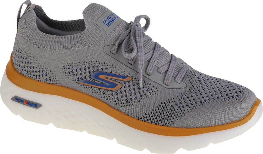 Skechers Go Walk Hyper Burst Maritime 216083-GRY Mannen Grijs Sneakers Sportschoenen