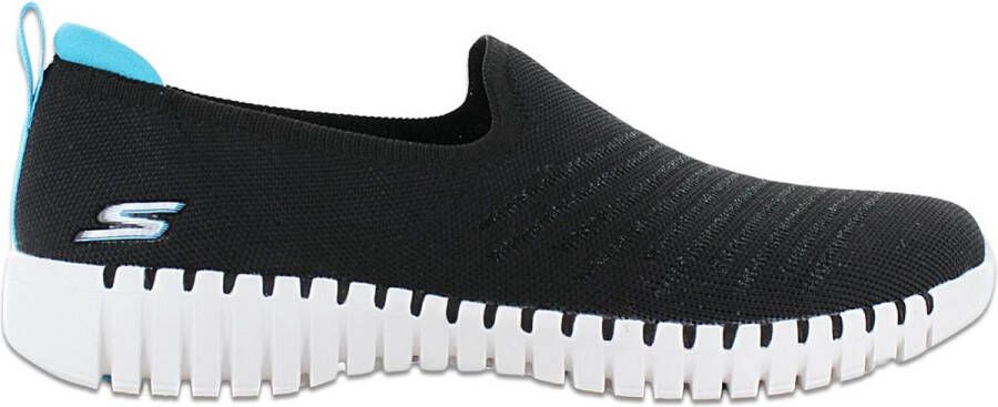 Skechers GO WALK Smart Sunday Brunch Dames Slip-On Sneakers Schoenen Zwart 124315-BKTQ