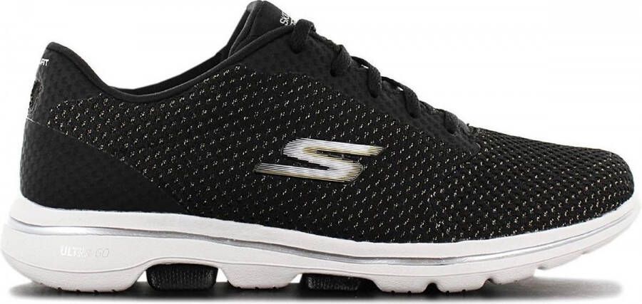 Skechers GOwalk 5 Debut Dames Sneakers Sport Casual Schoenen Zwart 124021 BKGD