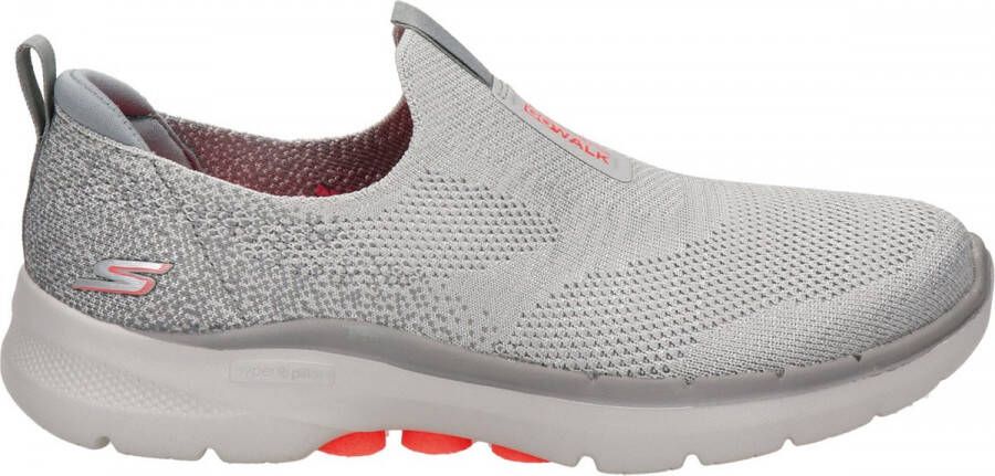 Skechers Go Walk 6 124502 GYCL Vrouwen Grijs Sneakers Sportschoenen