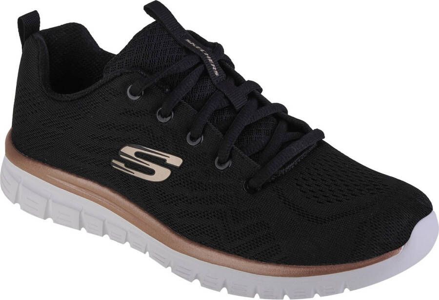 Skechers Graceful-Get Connected 12615-BKGD Vrouwen Zwart Sneakers Sportschoenen