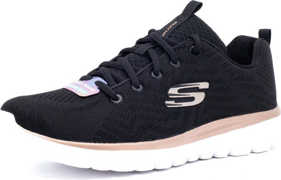 Skechers Graceful-Get Connected 12615-BKGD Vrouwen Zwart Sneakers Sportschoenen