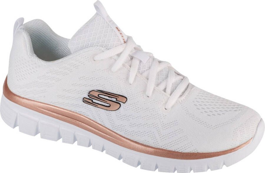 Skechers Graceful Get Connected 12615-WTRG Vrouwen Wit Sneakers