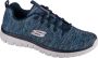 Skechers Graceful Twisted Fortune 12614-NVBL Vrouwen Marineblauw Sneakers - Thumbnail 1