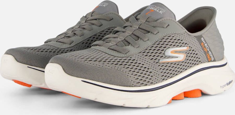 Skechers Go Walk 7 Free Hand 2 Slip-Ins instapper Gray Heren