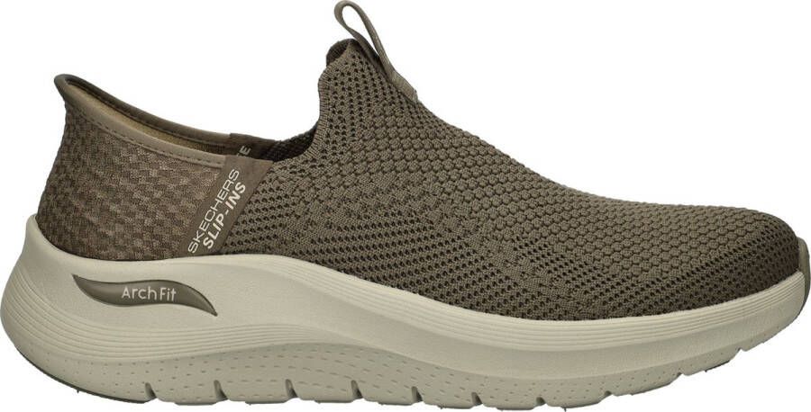 Skechers Hands Free Slip-Ins Arch FIt Crayn heren instapschoen Donker Taupe