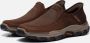 Skechers Bruin Leren Textiel Instapper met Comfortabel Voetbed Brown Heren - Thumbnail 2