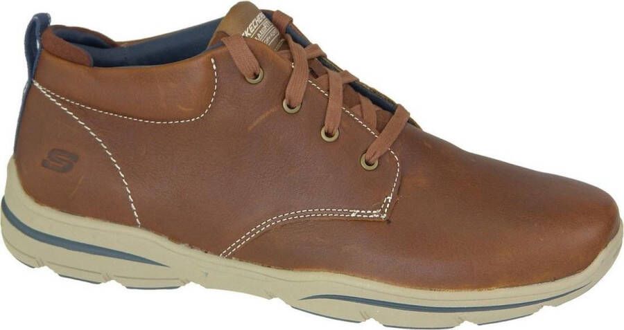 Skechers Harper Melden 64857-LUG Mannen Bruin Laarsjes