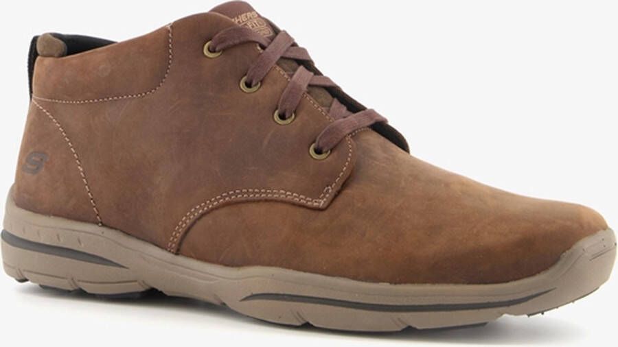 Skechers Harper Melden leren heren veterboots