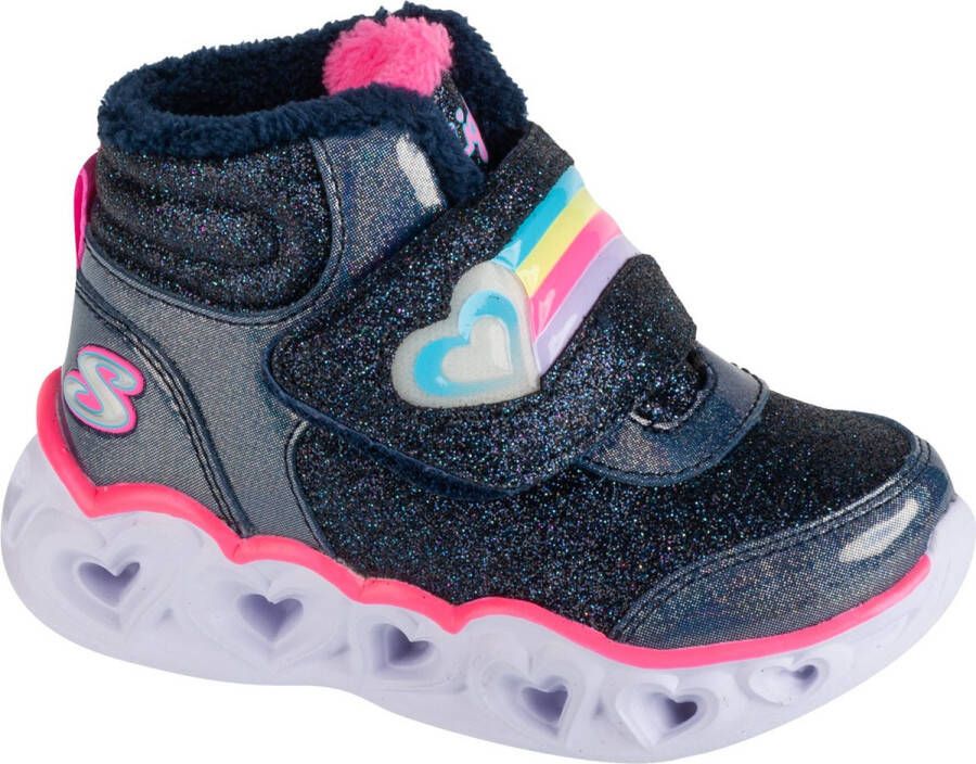 Skechers Heart Lights Brilliant Rainbow 302669N-NVPK voor meisje Marineblauw Laarzen Sneeuw laarzen