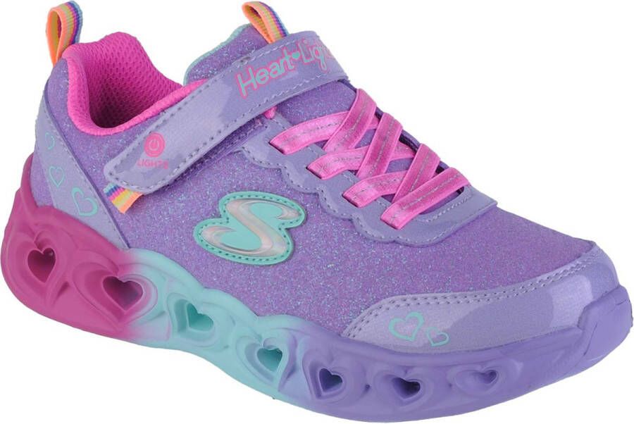 Skechers Heart Lights Colorful Joyful 302684L-LVMT voor meisje Purper Sneakers