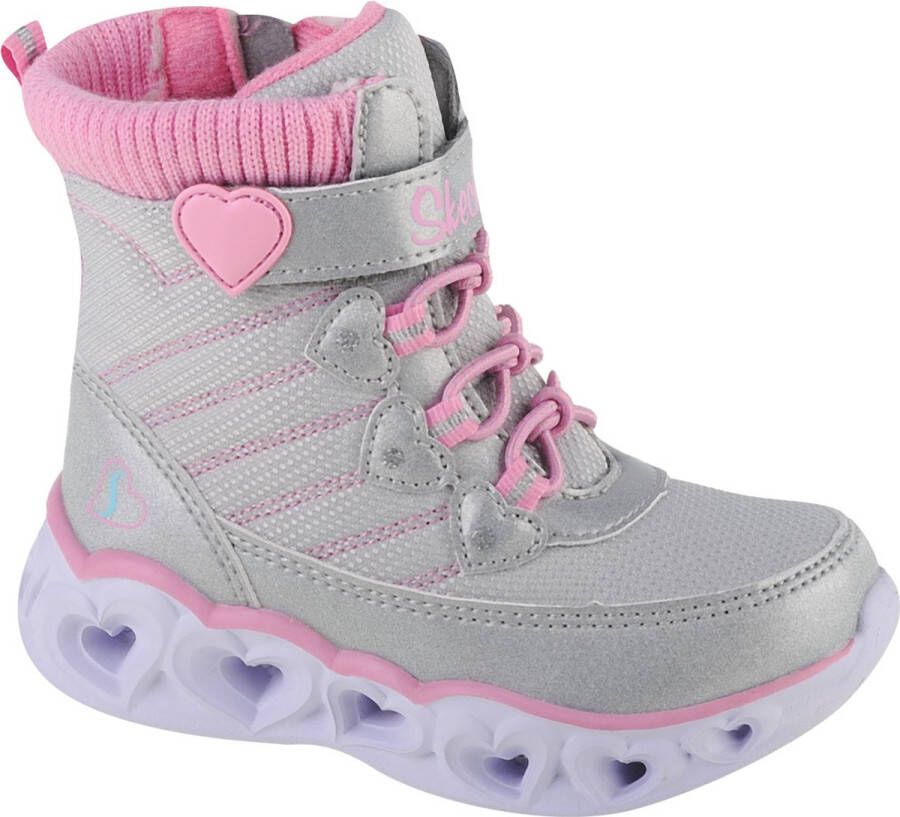 Skechers Heart Lights Heart Chaser 20287N-GYPK voor meisje Grijs Laarzen Sneeuw laarzen