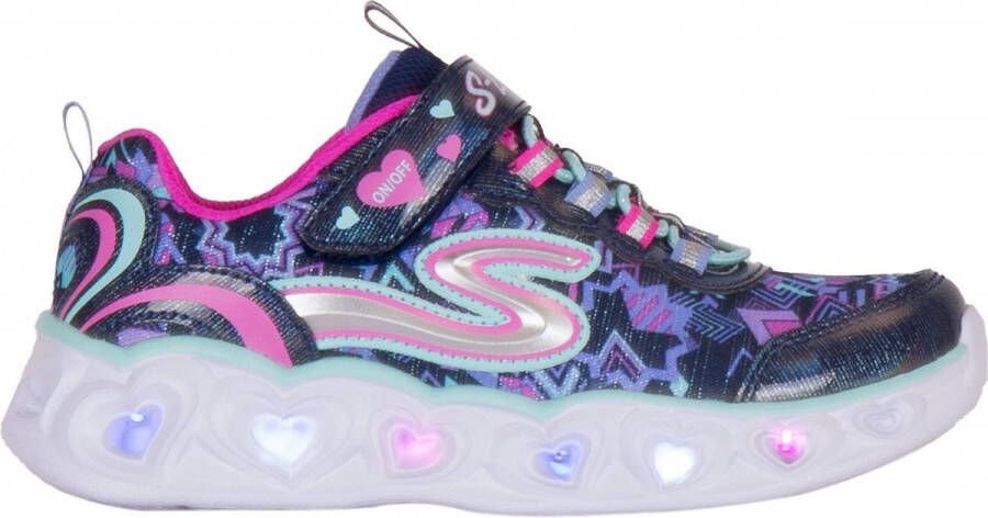 Skechers heart lights sneakers blauw kinderen