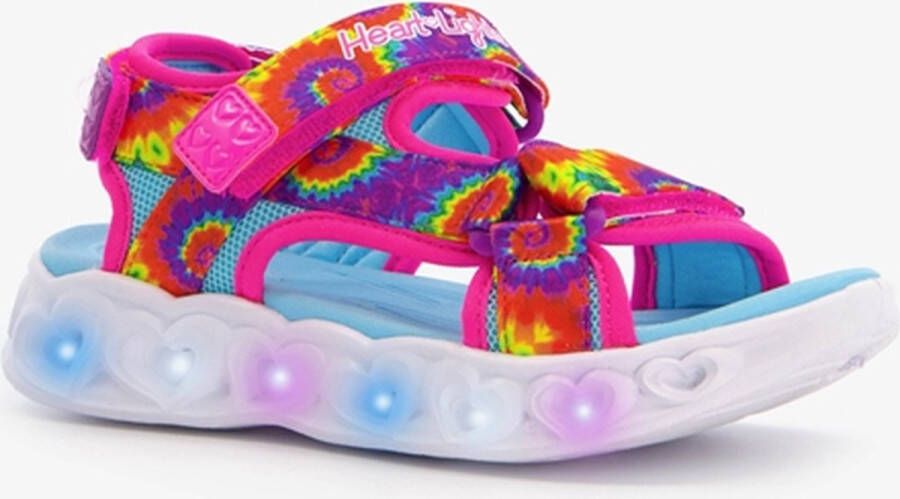 Skechers Heart Lights Sandal Color Groove 302160L-HP Kinderen Veelkleurig sportsandalen