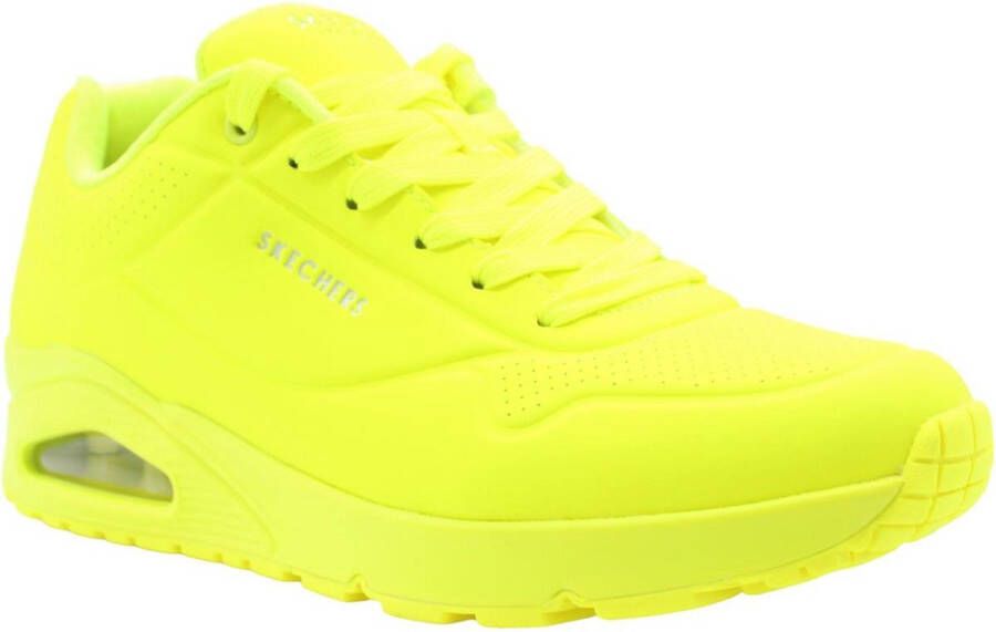 Skechers Heren Sport Casual UNO STAND ON AIR Sneakers Heren 52458 neongeel