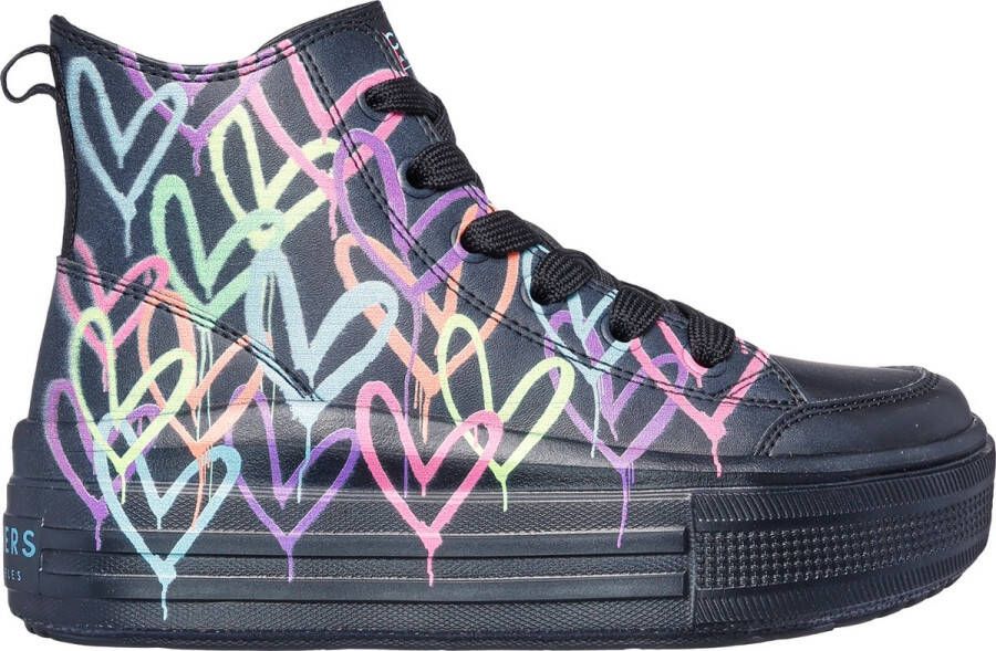 Skechers Hyperlift Love Daze Meisjes Sneakers Zwart Multicolour - Foto 2