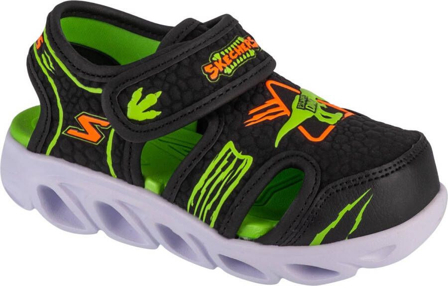 Skechers Hypno-Splash Hydro-Fun 400612N-BKLM voor een jongen Zwart Sandalen