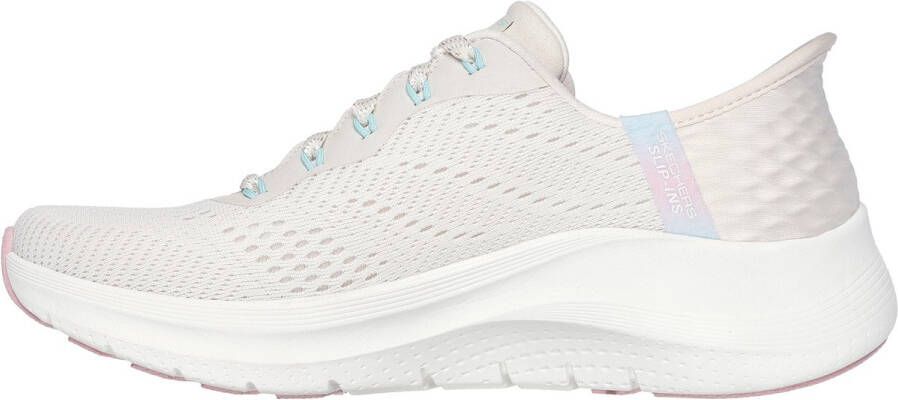 Skechers Instapper Hands-Free Slip-Ins Arch Fit 2.0 Easy Chi NTPK Offwhite Blauw Roze Machine Washable