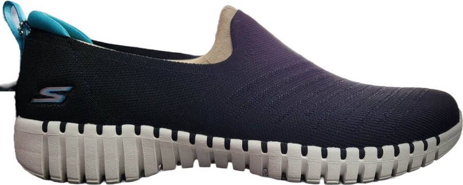 Skechers GO WALK Smart Sunday Brunch Dames Slip-On Sneakers Schoenen Zwart 124315-BKTQ