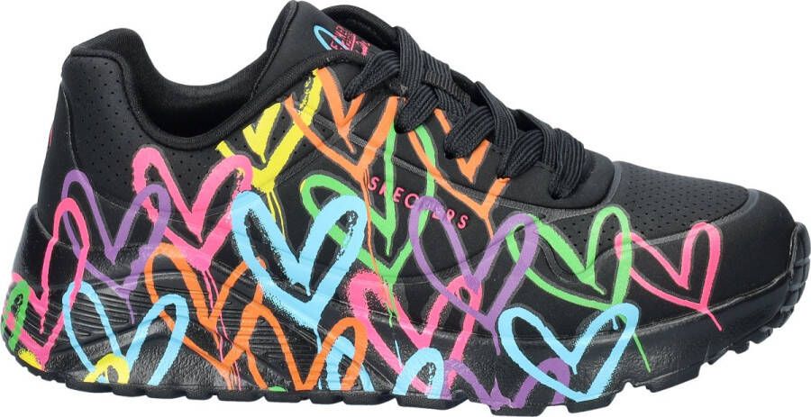 Skechers Sneaker 314064L BKMT UNO Lite Spread The Love Zwart Multi