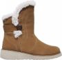 Skechers Keepsakes Wedge Cozy Peak Dames Winter Laarzen Boots Gevoerd Leer Bruin 49811-TAN - Thumbnail 1