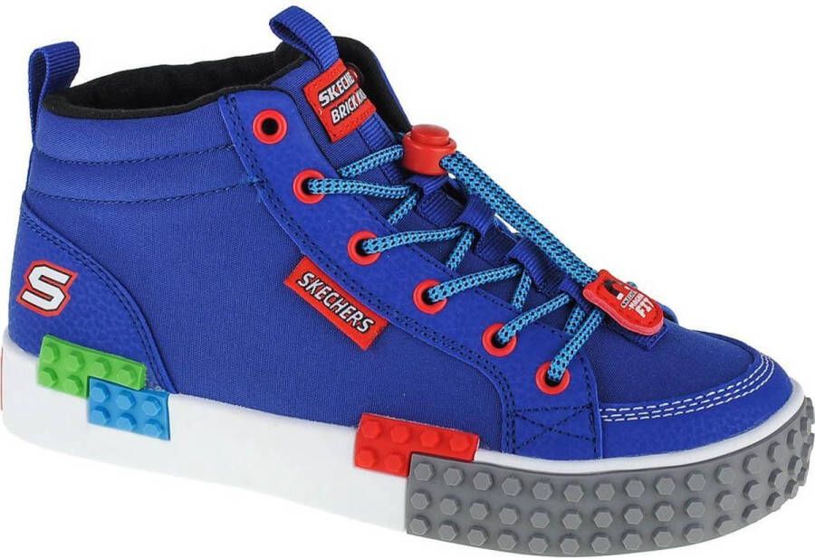 Skechers Kool Bricks 402223L-BLMT voor een jongen Marineblauw sneakers