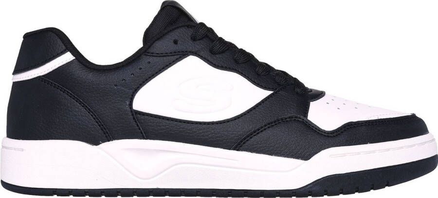 Skechers Koopa-Volley Low Varsity 183240-BKW Mannen Wit Sneakers