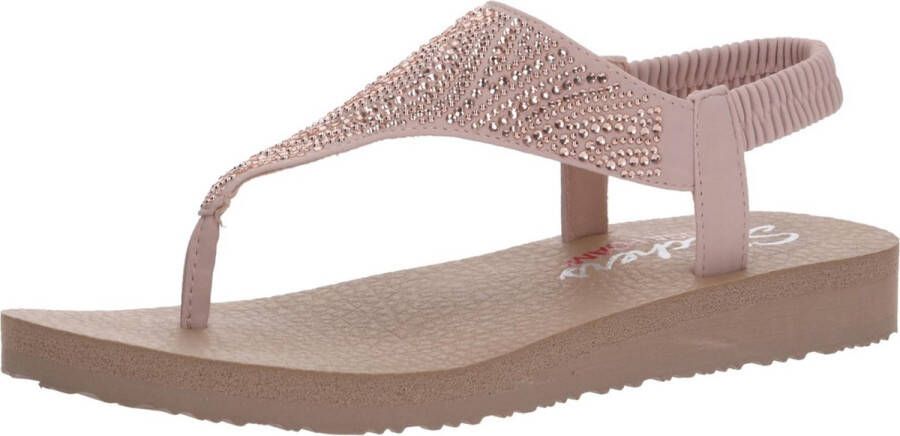 Skechers Meditation New Moon Sandalen Plat roze