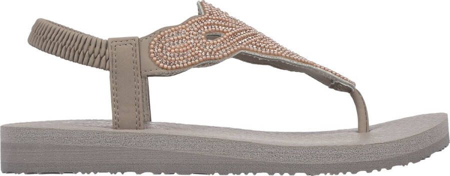 Skechers Meditation Pearl Perfection Dames Slippers Taupe