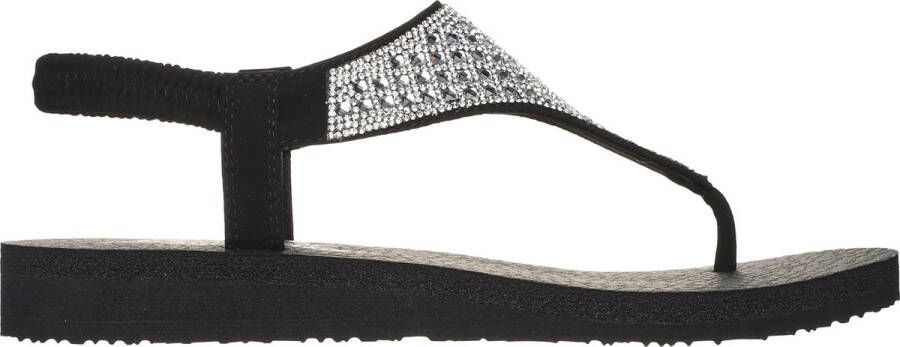 Skechers Sandalen MEDITATION-ROCKSTAR zomerschoen sandaal riemchensandale met glittersteentjes