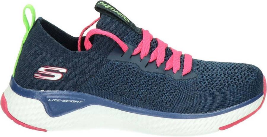 Skechers Solar Fuse ILY donkerblauw roze sneakers kids (996475L NVMT) - Foto 1