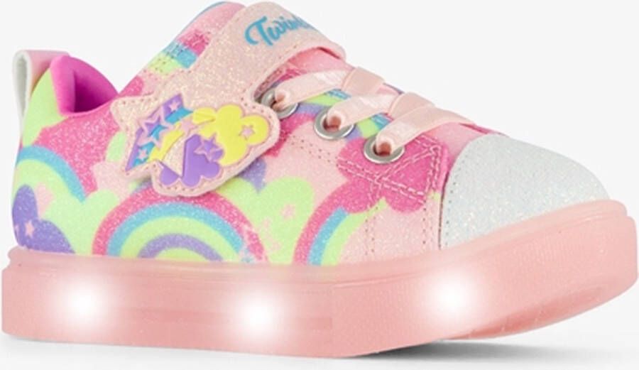 Skechers meisjes sneakers roze met lichtjes Uitneembare zool