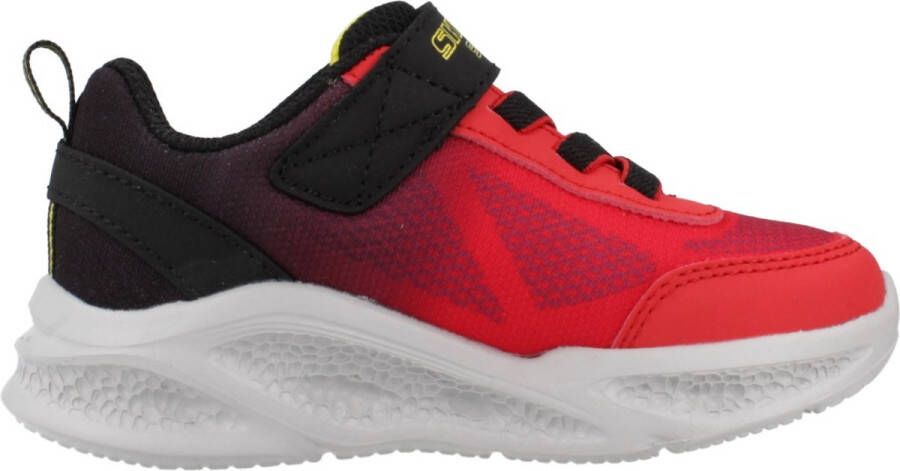 Skechers Meteor-Lights Krendox 401495N-RDBK voor een jongen Rood Sneakers Sportschoenen