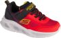 Skechers Meteor-Lights Krendox 401495N-RDBK voor een jongen Rood Sneakers Sportschoenen - Thumbnail 3