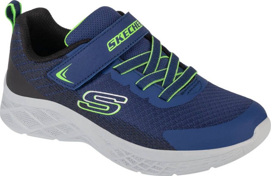 Skechers Microspec II Zovrix 403924L-NBLM voor een Marineblauw Sneakers Sportschoenen