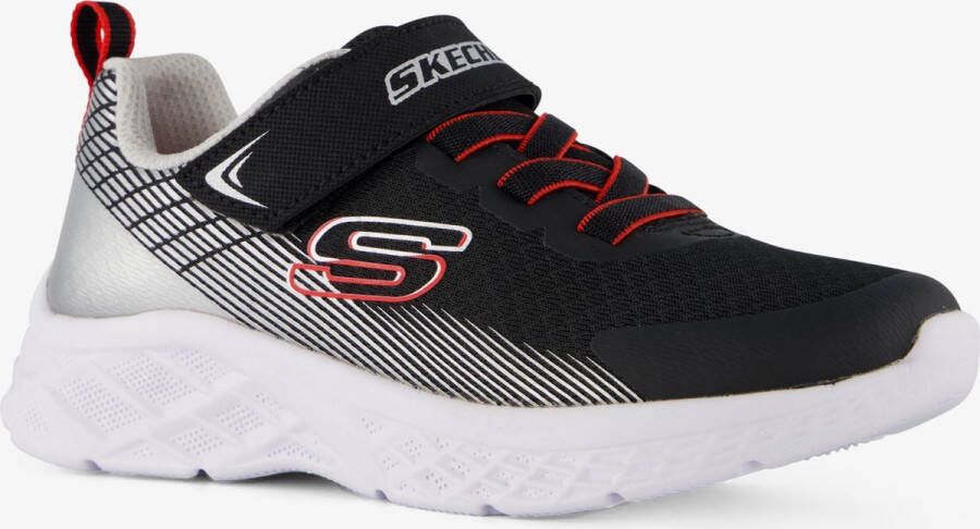 Skechers Microspec II kinder sneakers zwart wit