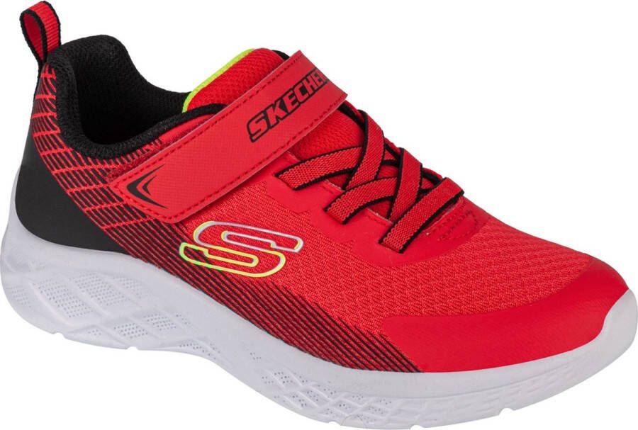 Skechers Microspec II Zovrix 403924L-RDBK voor een jongen Rood Sneakers Sportschoenen