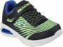 Skechers Microspec Max Ii Sportschoen Jongens Zwart lime - Thumbnail 4