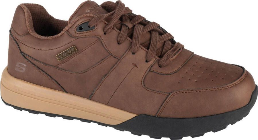 Skechers leren heren veterschoenen bruin Extra comfort Memory Foam